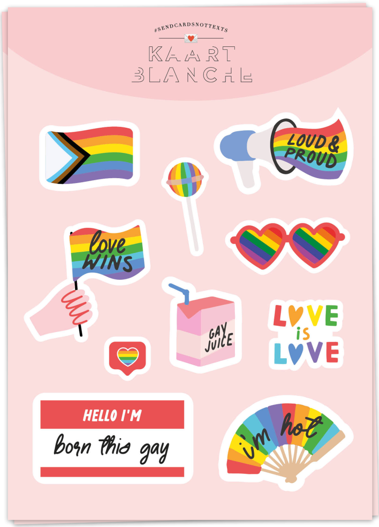 Pride sticker sheet - Kaart Blanche